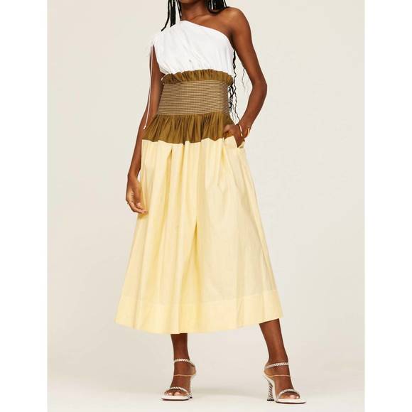 Tory Burch | Dresses | Tory Burch Colorblock One Shoulder Dress In ...